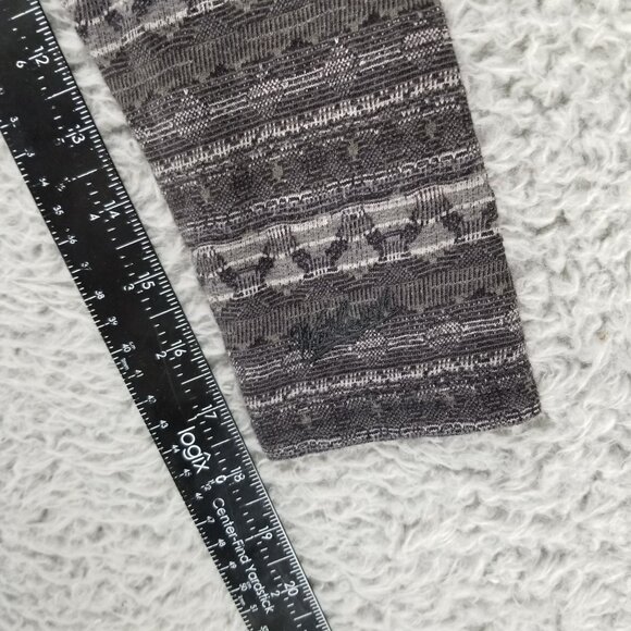 Woolrich Top Womens Small Gray 1/4 Zip Striped Long Sleeve Base Layer Shirt - Picture 7 of 9